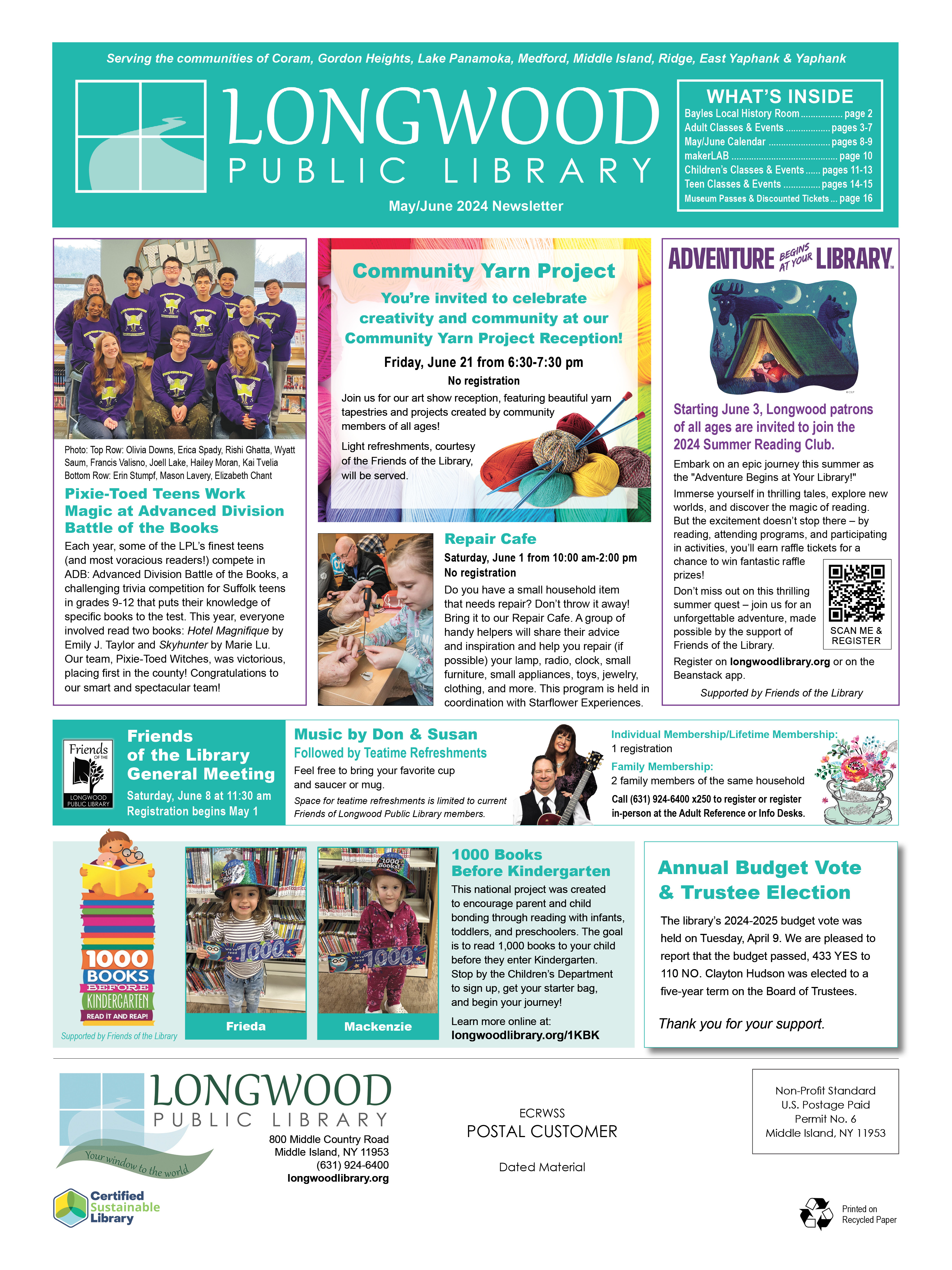May/June Library Newsletter